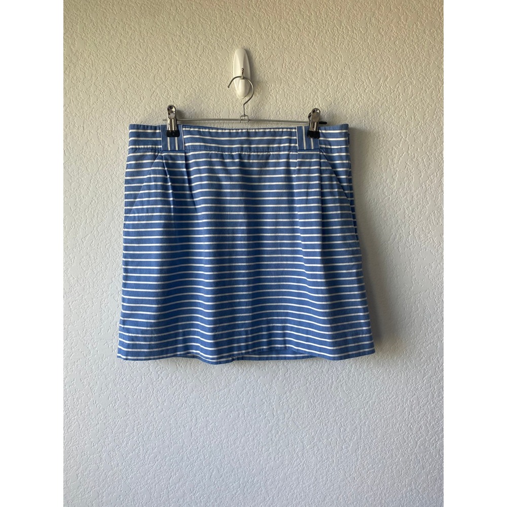 The Limited Women Striped Nautical Preppy Mini Skirt Size 8 Blue White